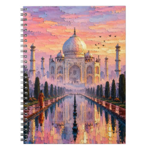 Caderno Espiral Taj Mahal Aurora Rosa
