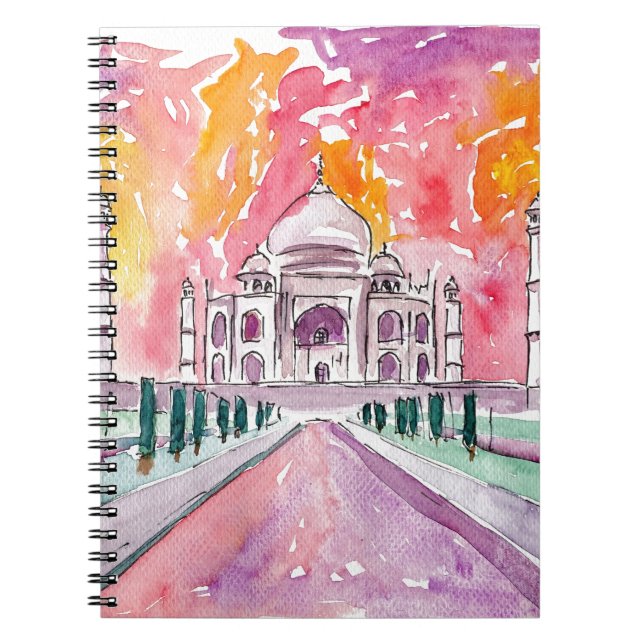 Caderno Espiral Taj Mahal India (Frente)