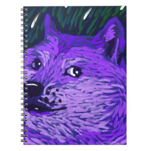 Caderno Espiral Tal lua, muitas Star por Vincent camionete Doge