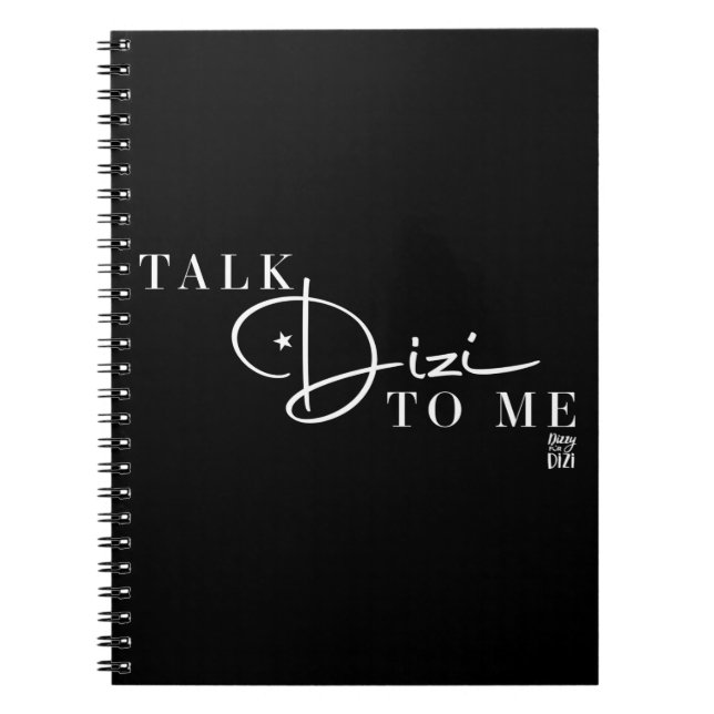 Caderno Espiral Talk Dizi Script Black Spiral Notebook (Frente)