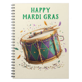 Caderno Espiral Tambor Festivo de Mardi Gras