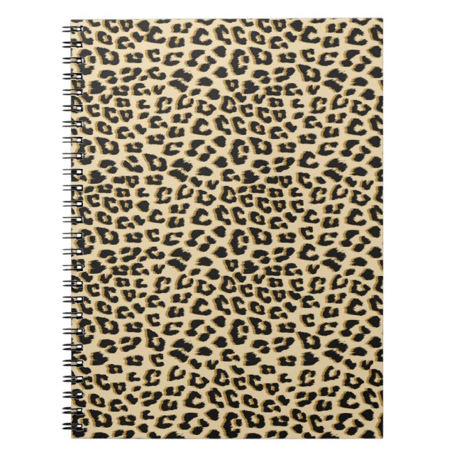 Caderno Espiral Tan Leopard Print (Frente)