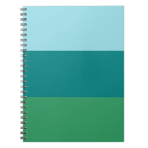 Caderno Espiral Tanager Turquesa, Azul Teal e Verde Kelly Horiz