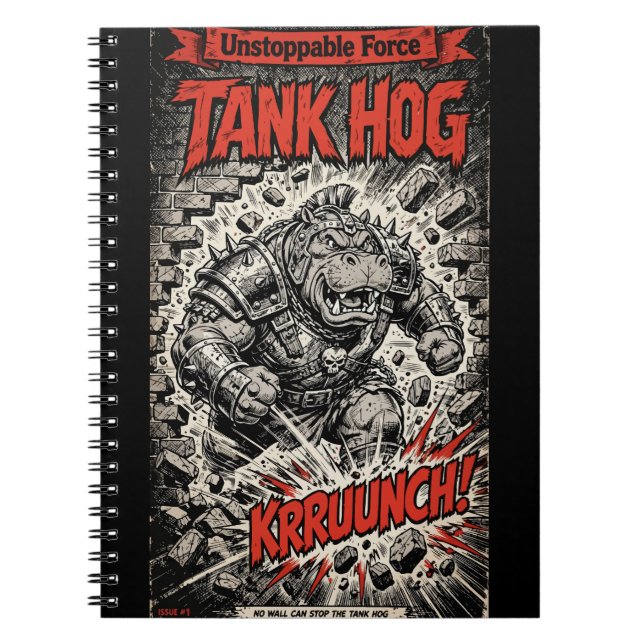 Caderno Espiral Tank Hog (Frente)
