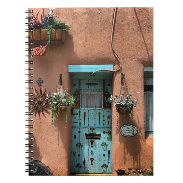Caderno Espiral Taos Adobe Blue Door Photo (Frente)