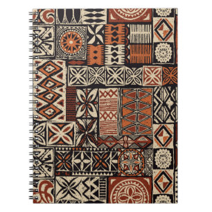 Caderno Espiral Tapa Havaiana: Patchwork Tribal