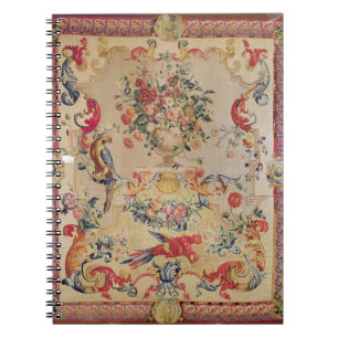 Caderno Espiral Tapeçaria no estilo Rococo adiantado com strapwor