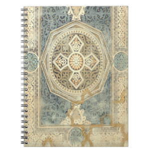 Caderno Espiral Tapeçaria Ornamental com Ornamentado