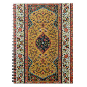 Caderno Espiral Tapete Persa Antigo Rico Carpete Elegante Tapete