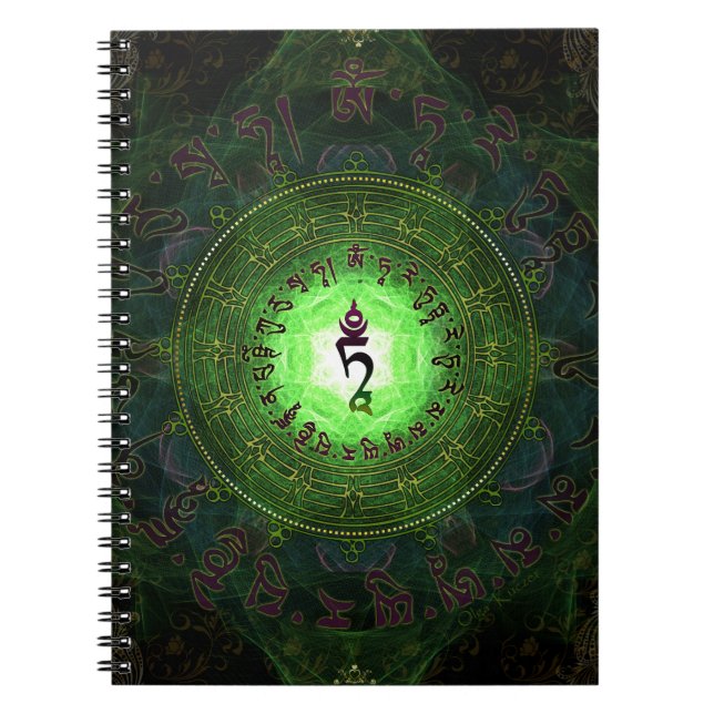 Caderno Espiral Tara verde - proteção dos perigos e do sofrimento (Frente)