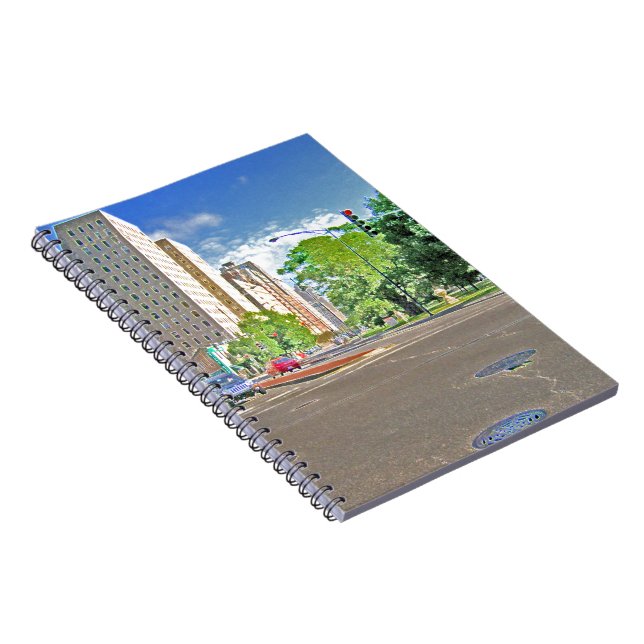 Caderno Espiral Tarde Ocupada de Chicago (Lado Direito)