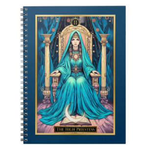 Caderno Espiral Tarot Art Nouveau, a Sumo Sacerdotisa