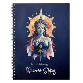 Caderno Espiral Tarot da Deusa Estelar Celestial Mística Inanna