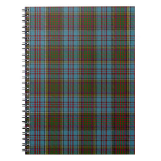 Caderno Espiral Tartan da família do clã de Anderson