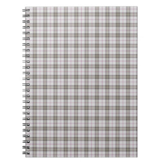 Caderno Espiral Tartan de moda cinza