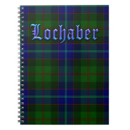 Caderno Espiral Tartan do distrito de Lochaber