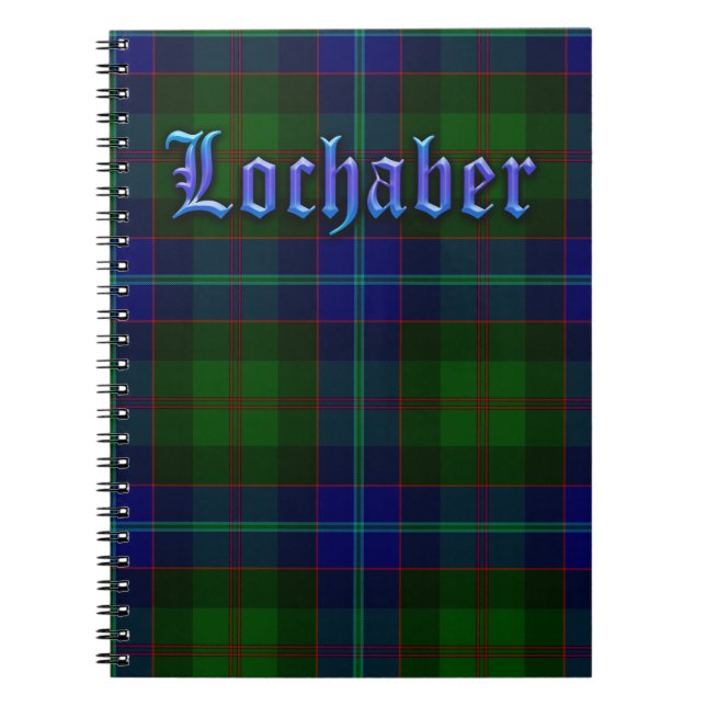 Caderno Espiral Tartan do distrito de Lochaber (Frente)
