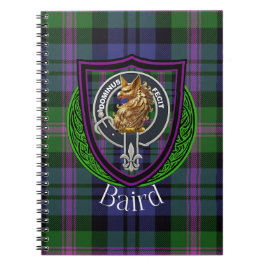 Caderno Espiral Tartan e Brasão do Clã Escocês Baird
