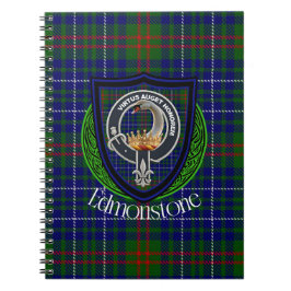 Caderno Espiral Tartan e Brasão do Clã Escocês Edmonstone