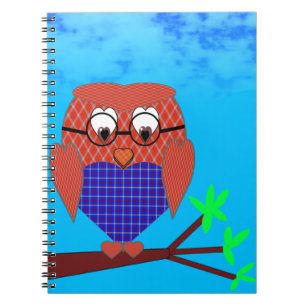 Caderno Espiral Tartan e Coração