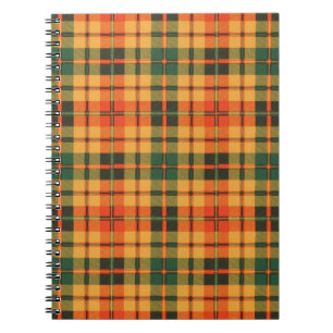 Caderno Espiral Tartan escocês do kilt da xadrez do clã de Condi