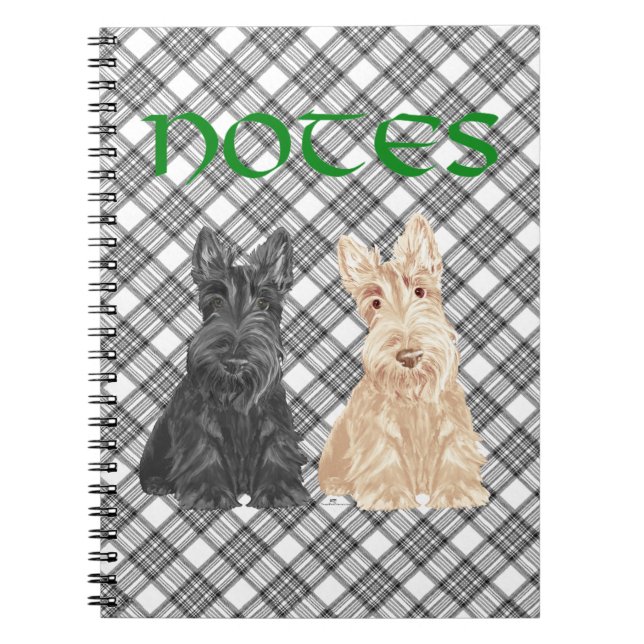Caderno Espiral Tartan Scotties (Frente)