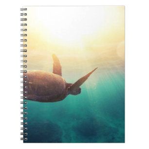 Caderno Espiral Tartaruga de mar - fotografia subaquática da