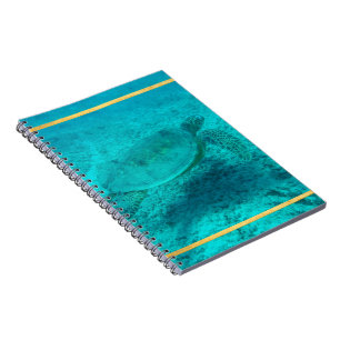 Caderno Espiral Tartaruga de mar verde havaiana