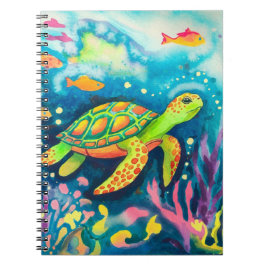 Caderno Espiral Tartaruga de pintura