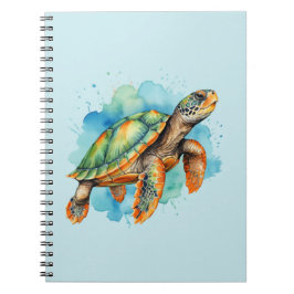 Caderno Espiral Tartaruga de Pintura Cura