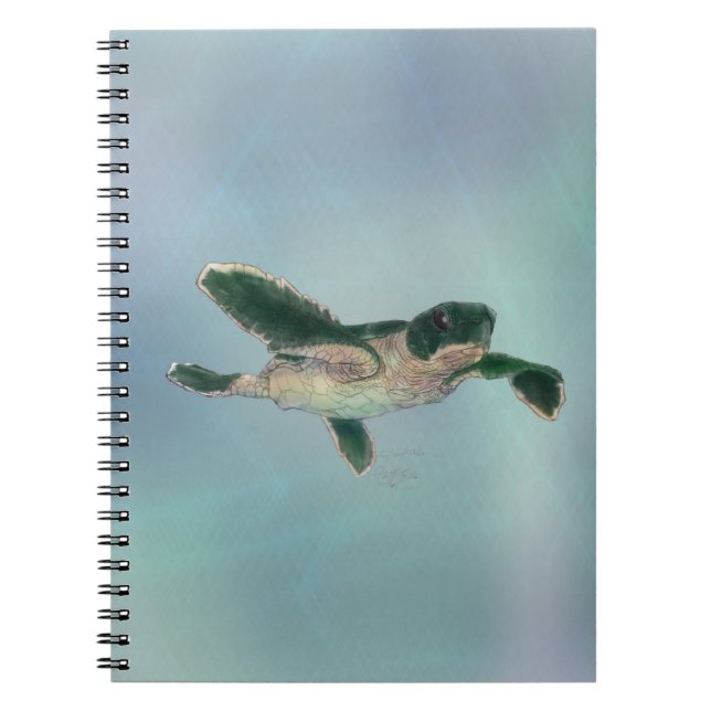 Caderno Espiral Tartaruga do Mar do Bebê (Frente)