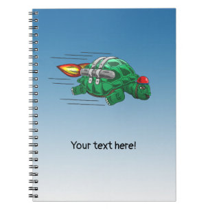Caderno Espiral Tartaruga Foguete