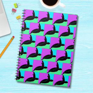 Caderno Espiral Tartaruga Marinha Tropical Colorida