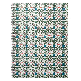 Caderno Espiral Tartaruga Marinha Tropical Padrão Floral | Oceano