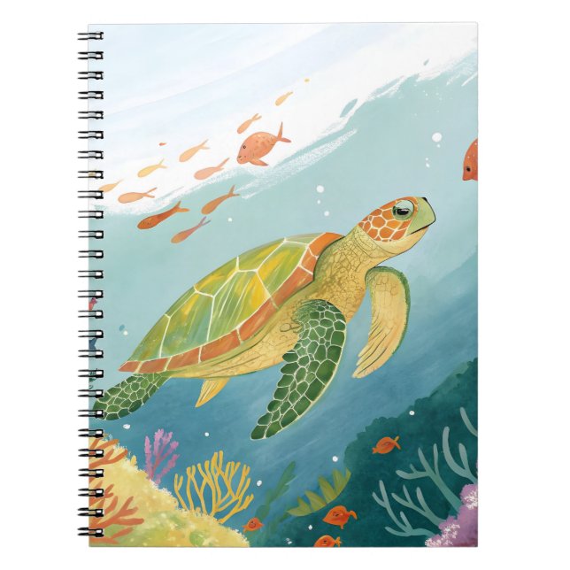 Caderno Espiral Tartaruga Pintura (Frente)