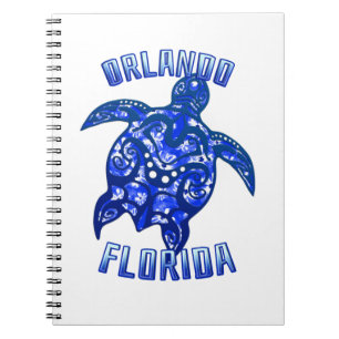 Caderno Espiral Tartaruga Tribal Orlando Florida Vacation