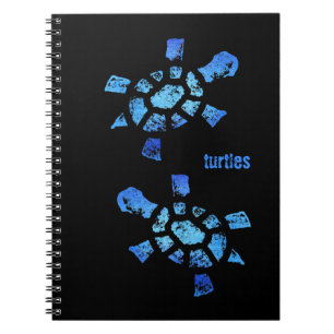 Caderno Espiral Tartarugas da água azul
