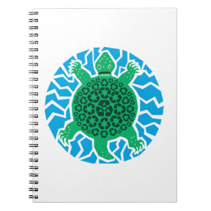 Caderno Espiral Tartarugas marinhas, Reciclagem
