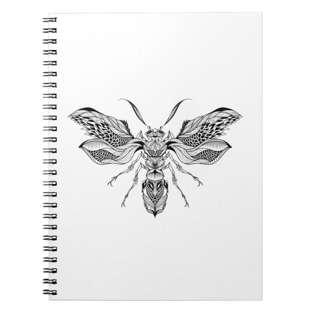 Caderno Espiral Tatuagem da Abelha-Vespa (Frente)