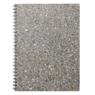 Caderno Espiral Taupe Concrete Cement Blue Aggregate Sidewalk