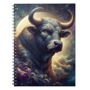 Caderno Espiral Taurus Zodiac Art - Touro Majestoso