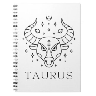 Caderno Espiral Taurus Zodiac - Sinal Astrologia