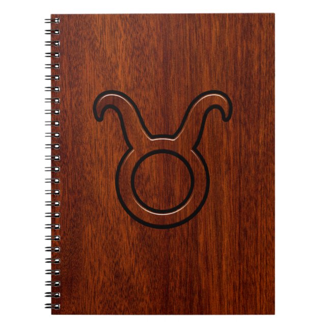 Caderno Espiral Taurus Zodiac - Sinal de Mahogany (Frente)