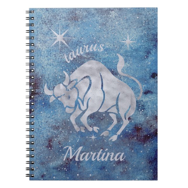 Caderno Espiral Taurus Zodiac - Sinal espiral Notebook (Frente)