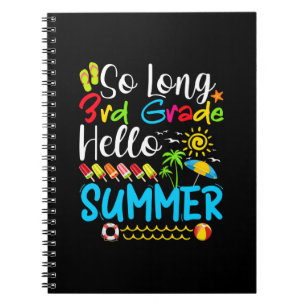 Caderno Espiral Tchau 3ª Série Olá Verão Último Dia de Aula.