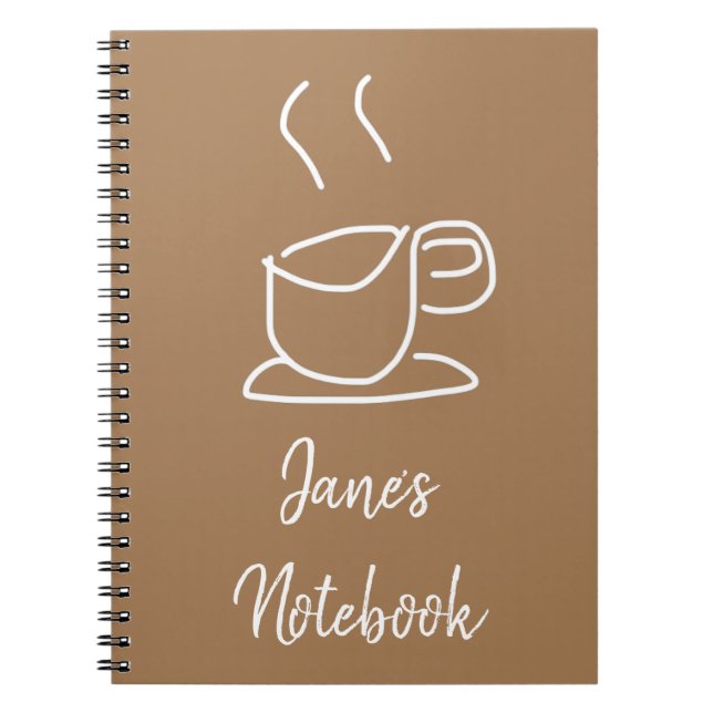 Caderno Espiral Tea Lovers Café Amplia simples moderno (Frente)