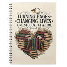 Teacher Journal Notebook | Turning Pages Heart