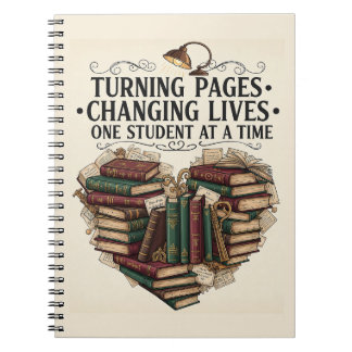 Caderno Espiral Teacher Journal Notebook | Turning Pages Heart