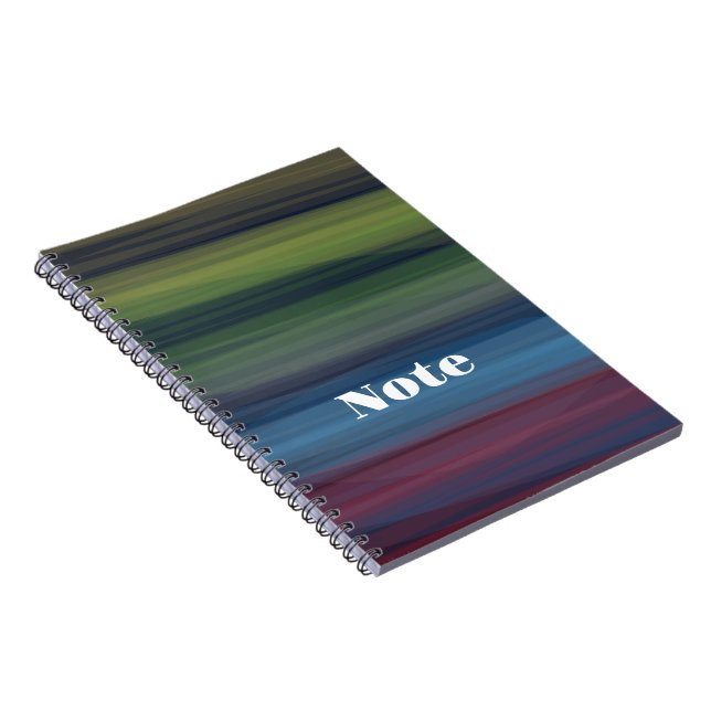 Caderno Espiral Teal Colorido Rustic Elegante (Lado Direito)