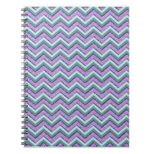 Caderno Espiral Teal e Ametyst ZigZag